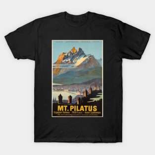 Mt.Pilatus,Switzerland,Ski Poster T-Shirt